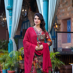 Multi-Tone Rayon Suit Set