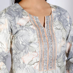 Marble Print Kurta Pant Set