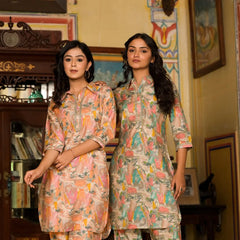 Doodle Hearts Multicolor Kurta Set