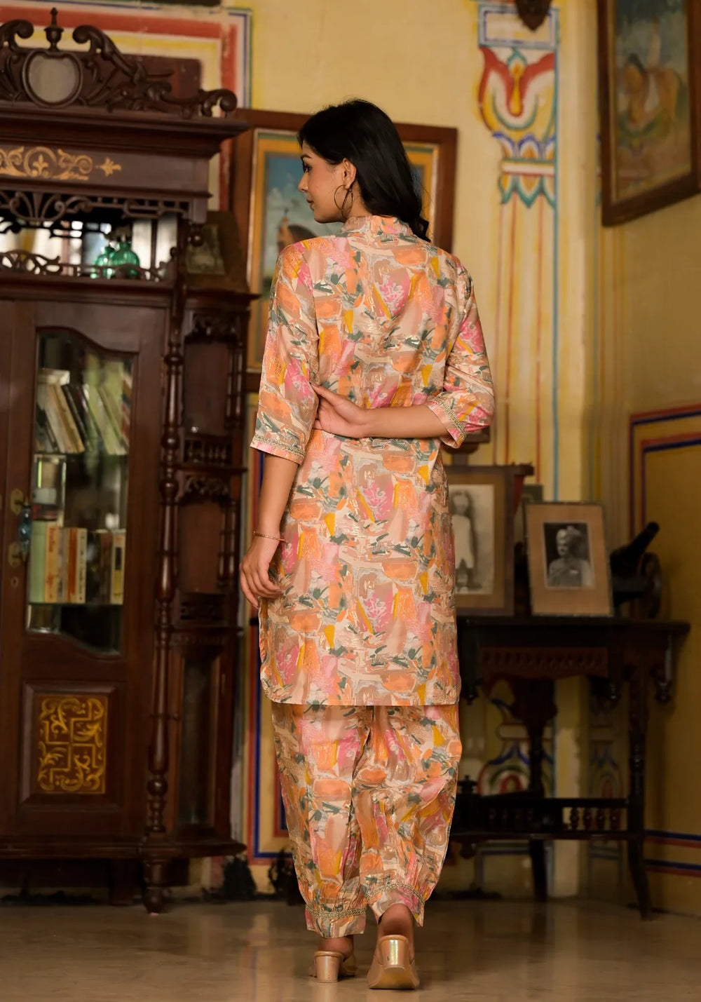 Doodle Hearts Multicolor Kurta Set