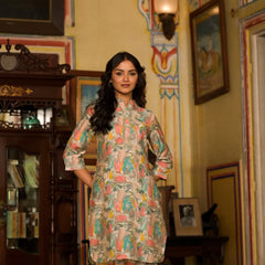 Doodle Hearts Multicolor Kurta Set