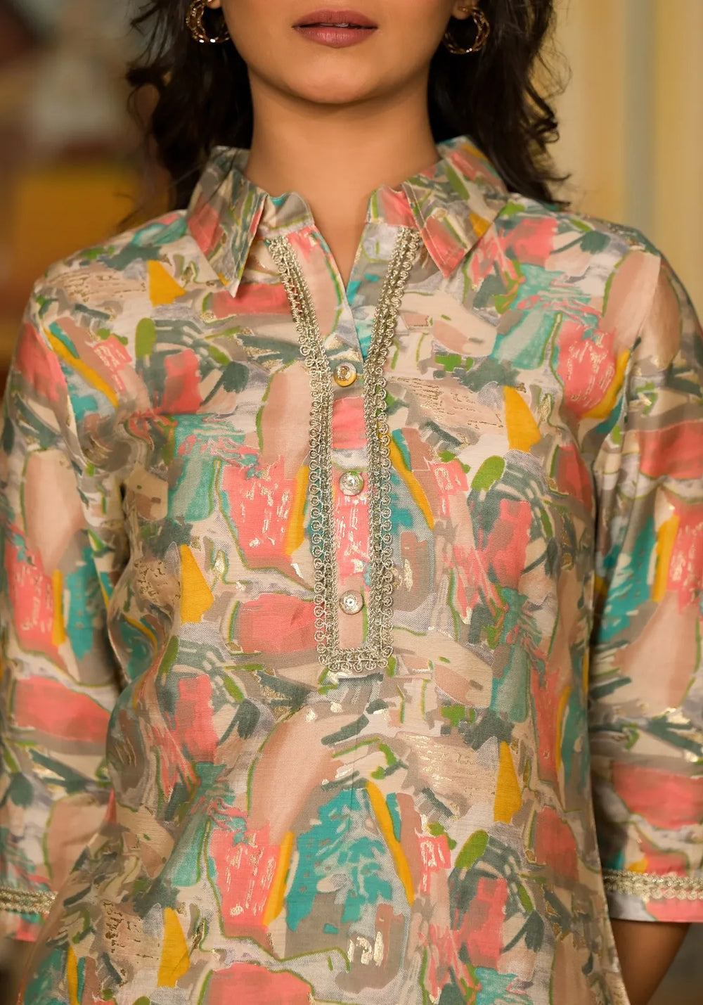 Doodle Hearts Multicolor Kurta Set