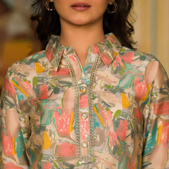 Doodle Hearts Multicolor Kurta Set