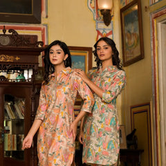 Doodle Hearts Multicolor Kurta Set