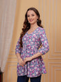 Floral Print Short Kurti