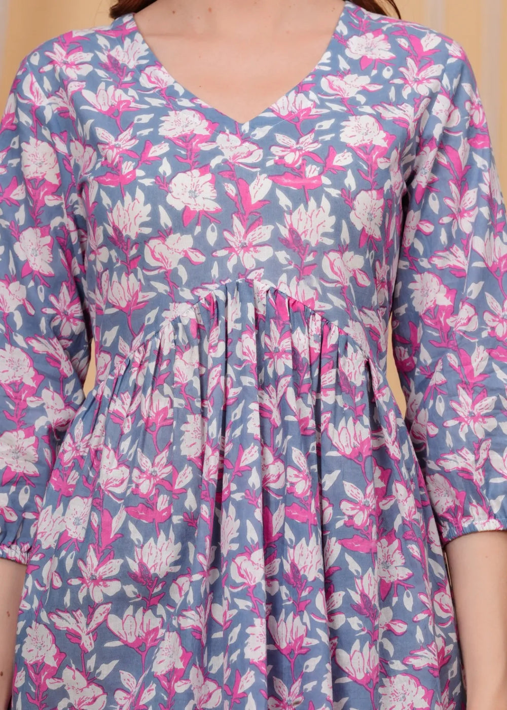 Floral Print Short Kurti