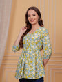 Floral Print Short Kurti