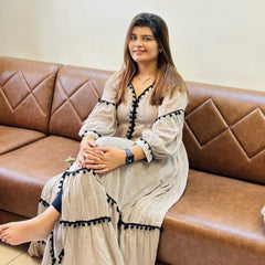 Brown Long Flared Gown