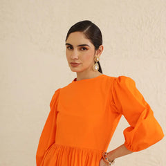 Sunset Pop Tiered Pup  Mini Dress