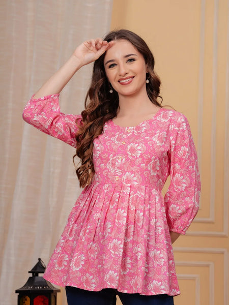 Pink Short Kurti