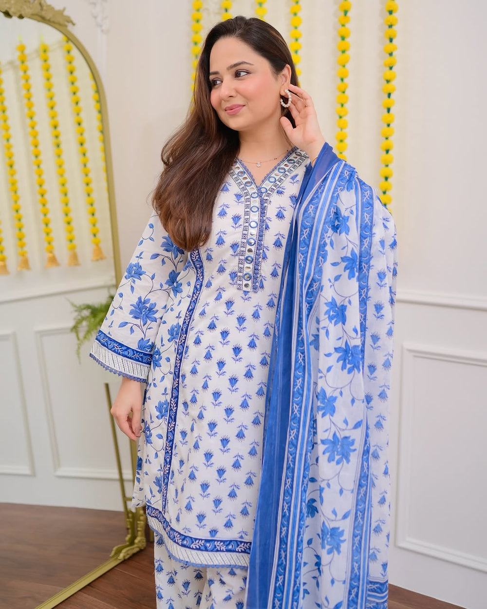 Neel Kamal Printed Kurta Set with Dupatta