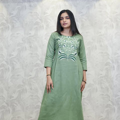 Sage Grove Embroidered Kurta Palazzo Set