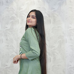 Sage Grove Embroidered Kurta Palazzo Set