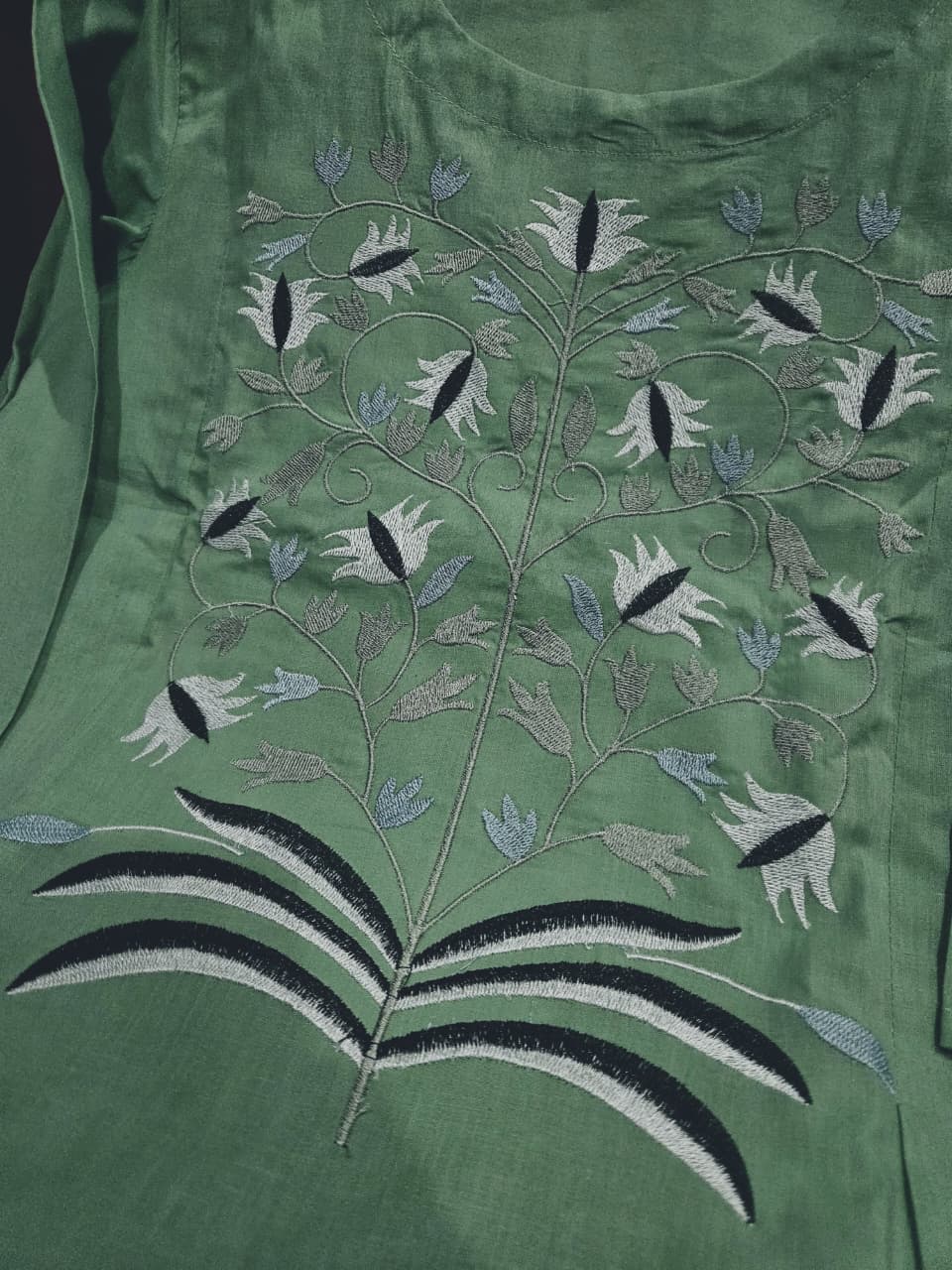 Sage Grove Embroidered Kurta Palazzo Set