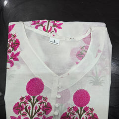 Blush Bloom Printed Anarkali Kurta