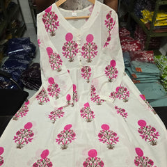 Blush Bloom Printed Anarkali Kurta