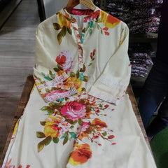 Rosé Garden Floral Kurta Pant Set