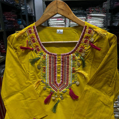 Haldi Bloom Embroidered Kurta Set