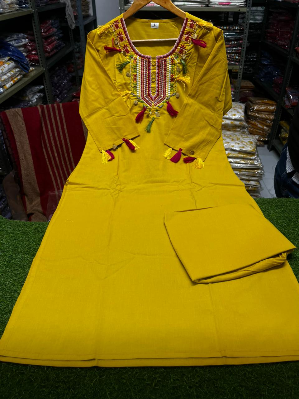 Haldi Bloom Embroidered Kurta Set