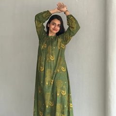 Aarohi Green Printed Kurta Set