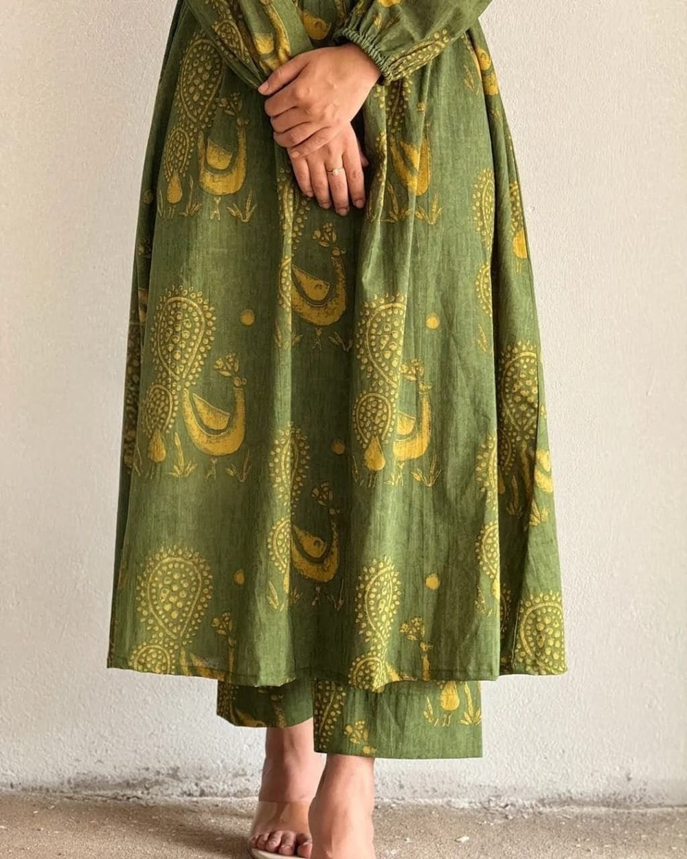 Aarohi Green Printed Kurta Set