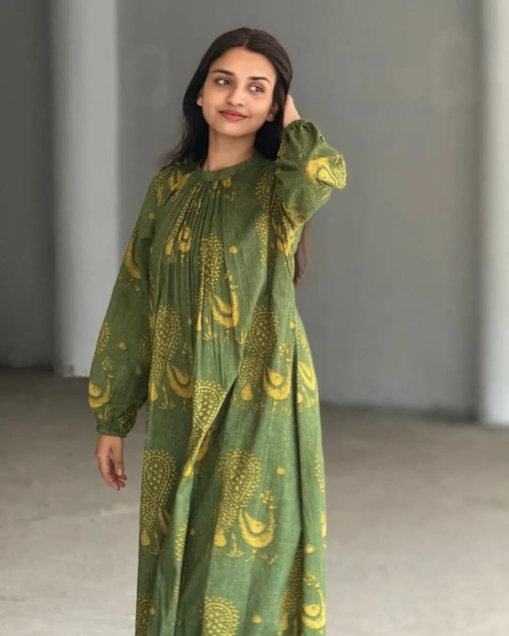 Aarohi Green Printed Kurta Set