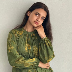 Aarohi Green Printed Kurta Set