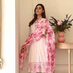 Pink Petal Grace Kurta Set with Dupatta