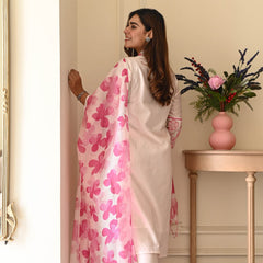 Pink Petal Grace Kurta Set with Dupatta