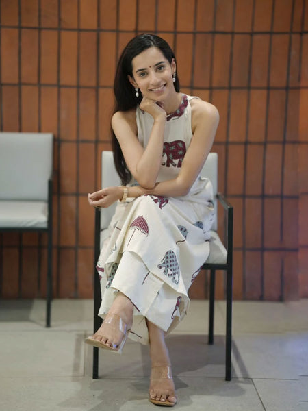 Ivory Whisper Sleeveless Kurta Set