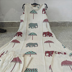 Ivory Whisper Sleeveless Kurta Set