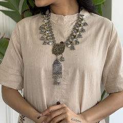 Sandstone Grace Button-Down Kurta Set