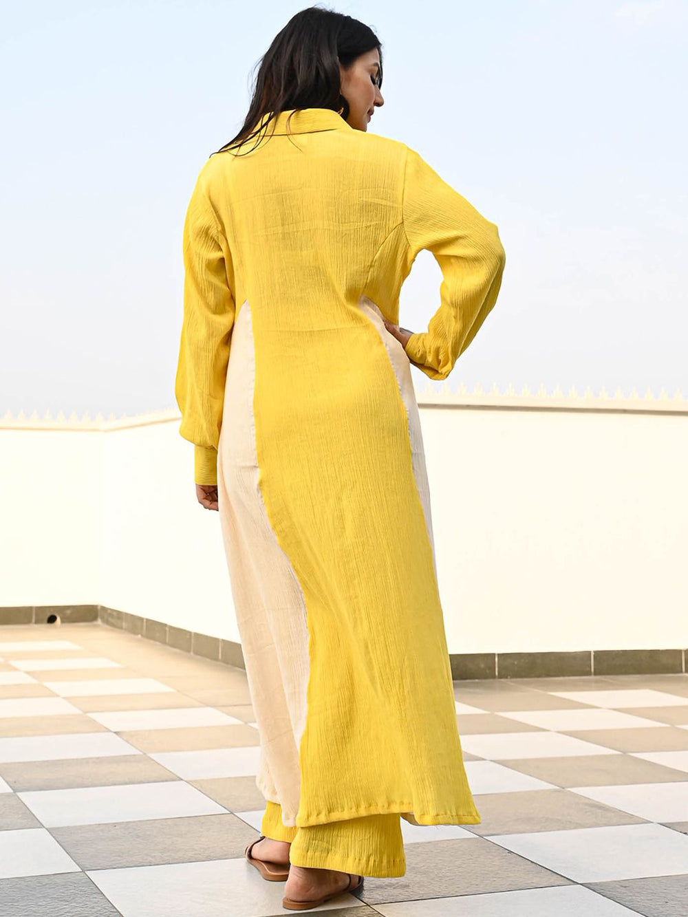 Sunshine Wrap-Style Kurta Set