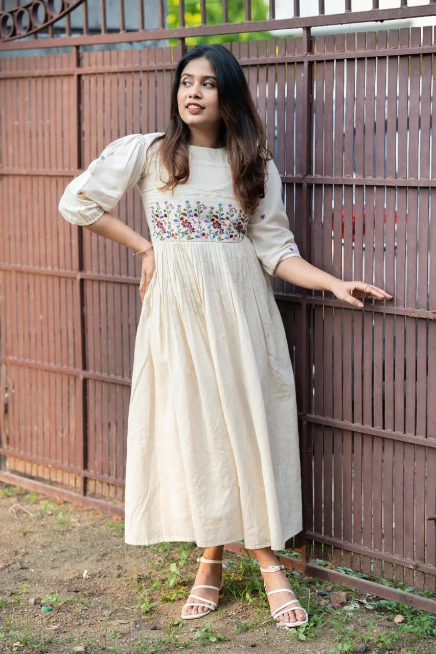 Noor Gul Embroidered Cotton Maxi Dress