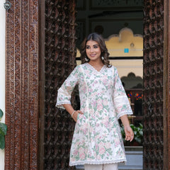 Rosé Garden Floral Kurta Set