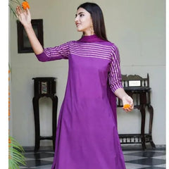 Royal Amethyst Striped Kurta Pant Set