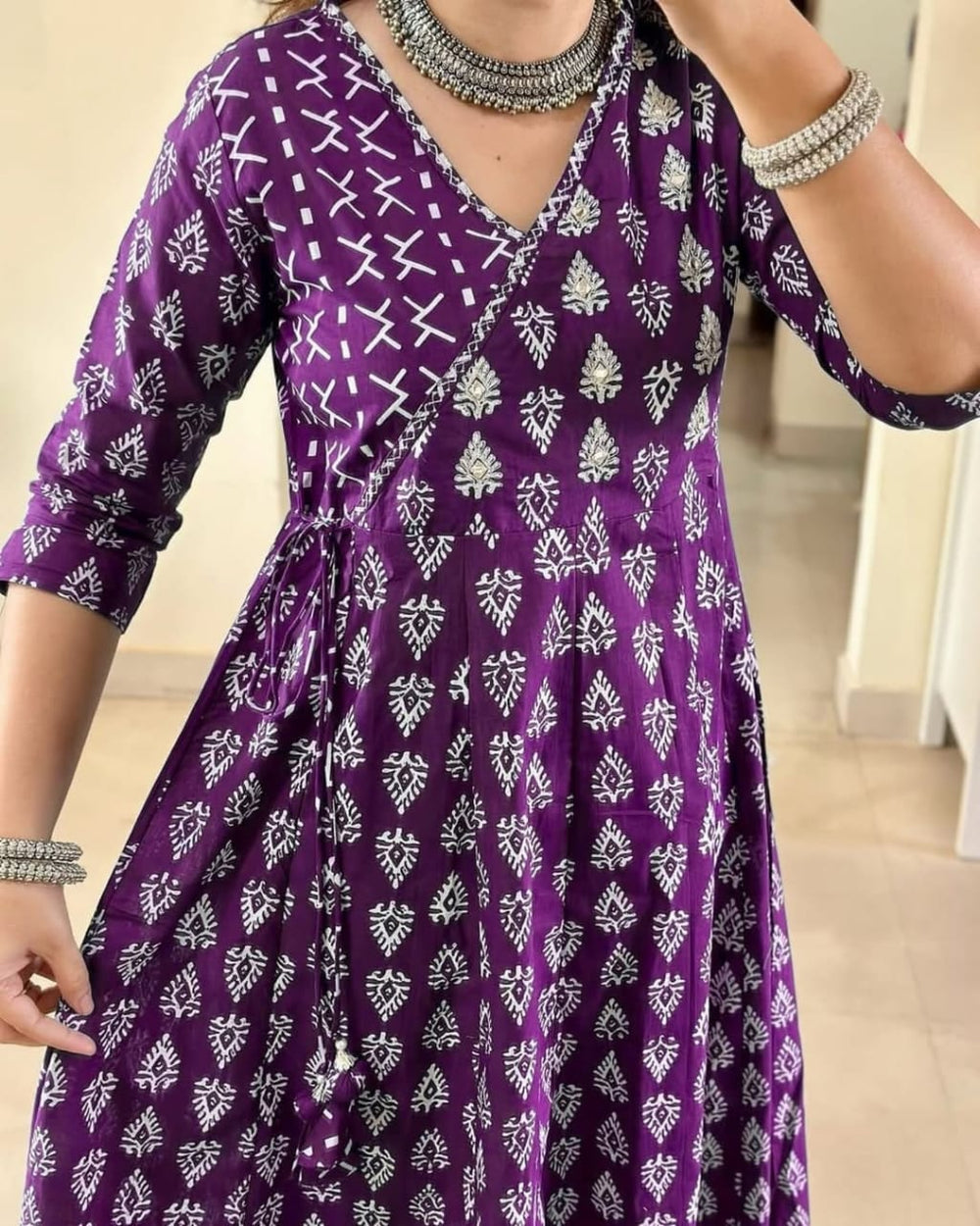 Amethyst Bloom Printed Kurta Pant Set