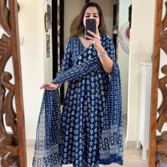 Charm Printed Kurta Set with Dupatta