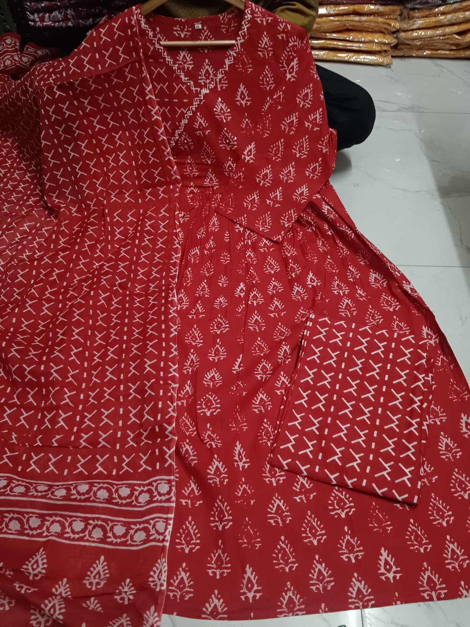 Crimson Heritage Printed Kurta Set with Dupatta