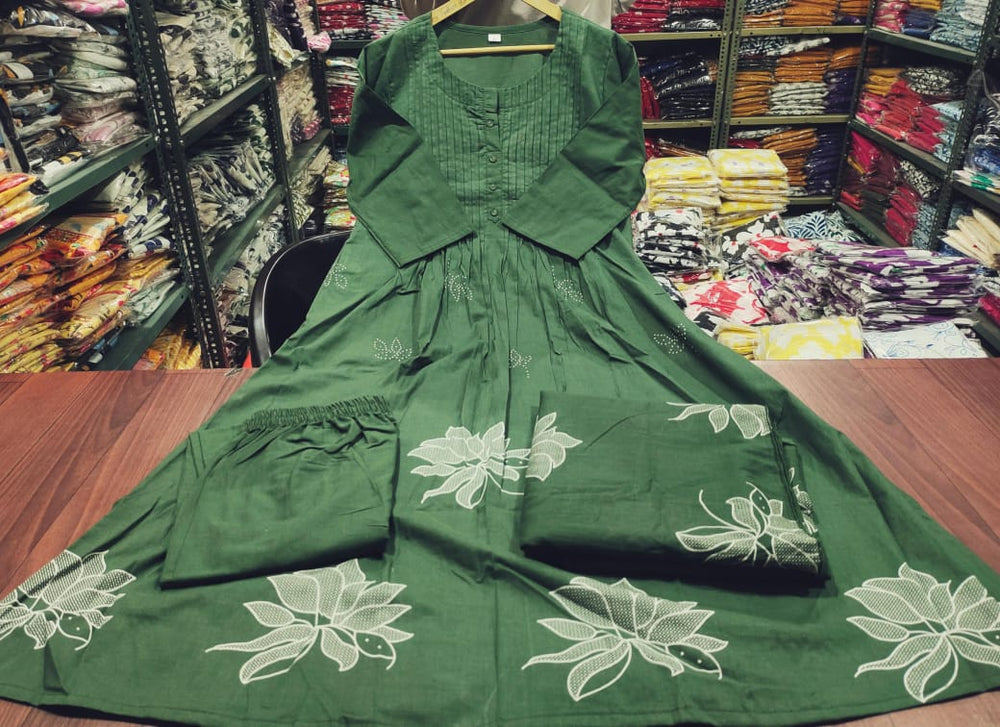 Olive Meadow Embroidered Kurta Set with Dupatta