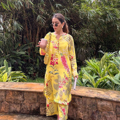 Sunlit Garden Floral Kurta Set