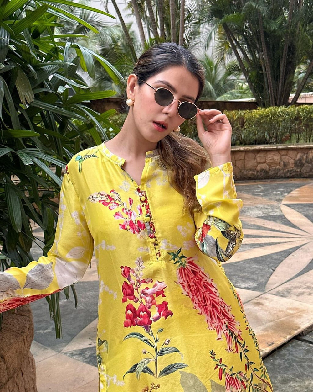 Sunlit Garden Floral Kurta Set