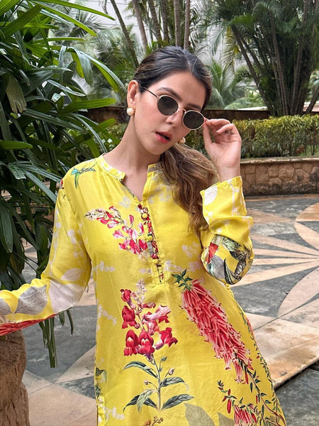 Sunlit Garden Floral Kurta Set
