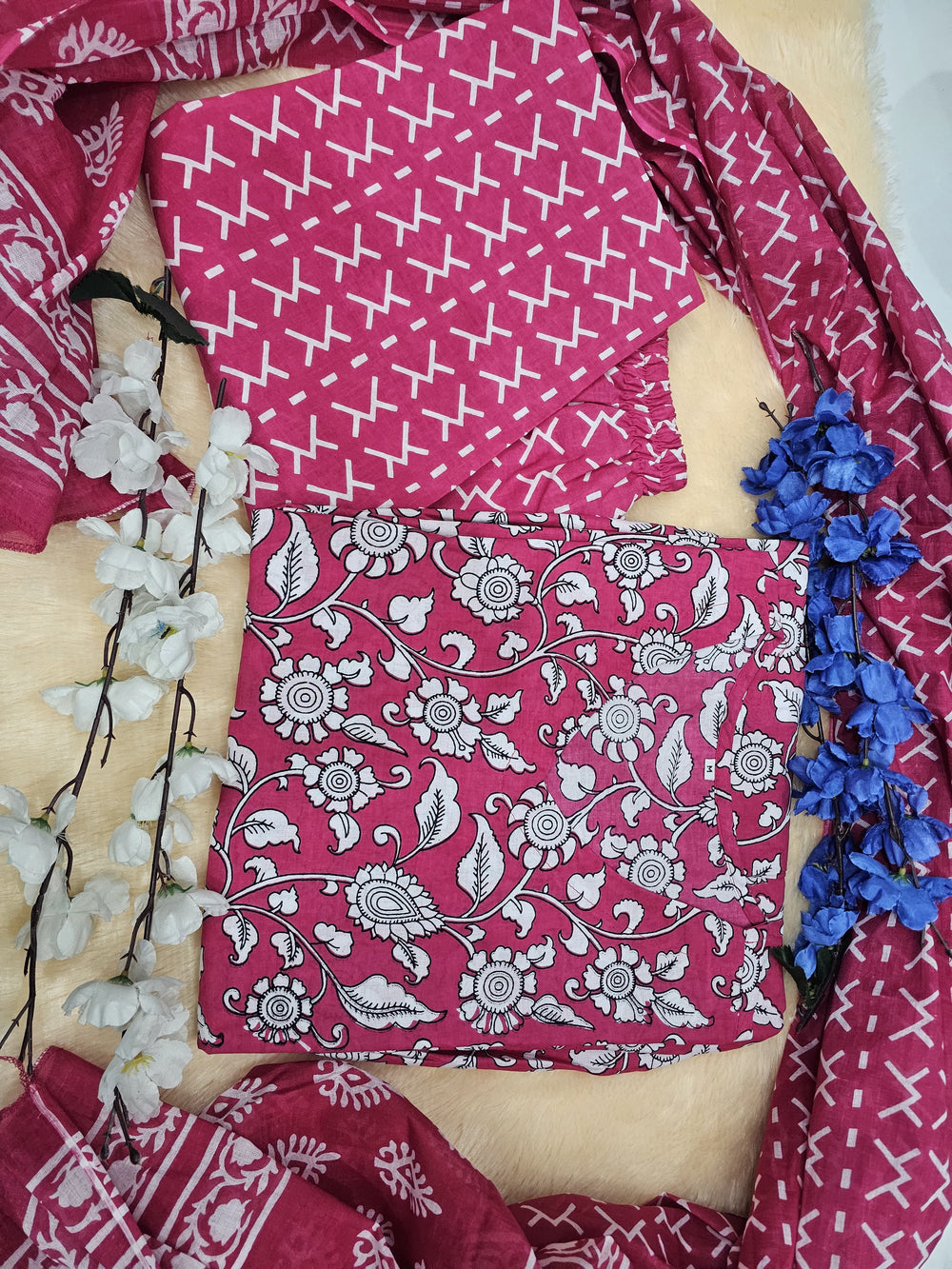 Gulnaar Maroon Floral Kurta Set with Dupatta