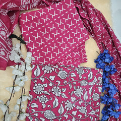 Gulnaar Maroon Floral Kurta Set with Dupatta