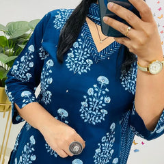 Neelika Handblock Kurta Set with Dupatta