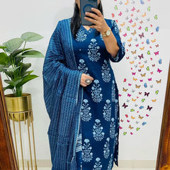 Neelika Handblock Kurta Set with Dupatta