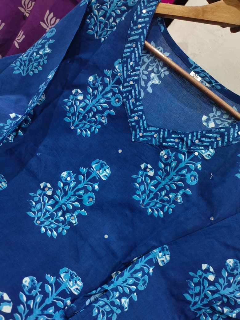 Neelika Handblock Kurta Set with Dupatta