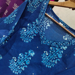 Neelika Handblock Kurta Set with Dupatta