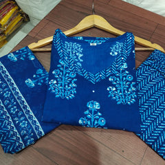 Neelika Handblock Kurta Set with Dupatta